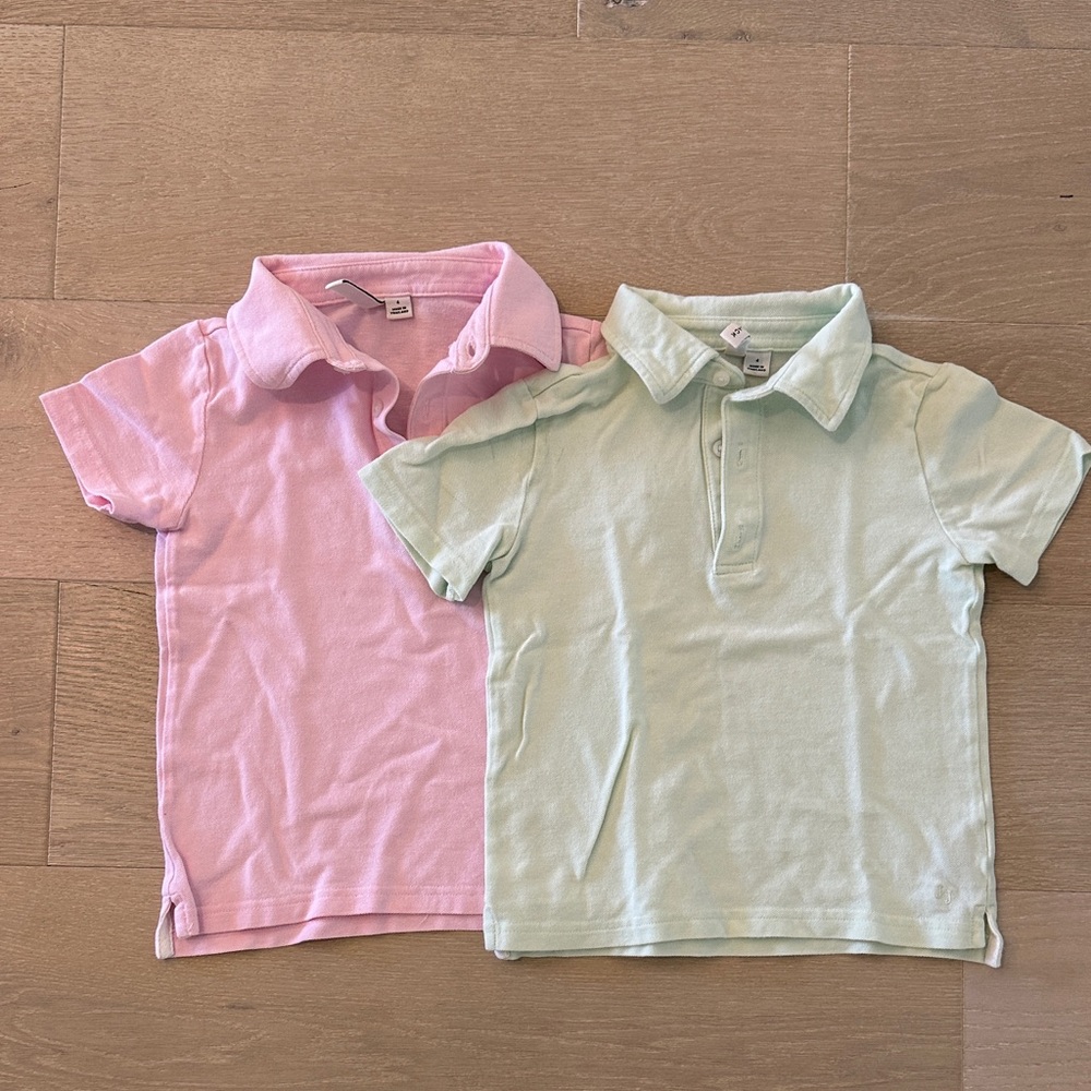 Janie and Jack Kids Polo Set - Soft Pink and Mint Green